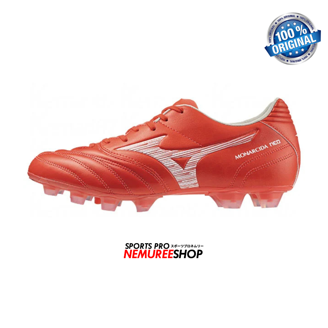 MIZUNO Football Shoes MONARCIDA NEO 3 SW KL SUPERWIDE 4E (RED/WHITE) - Nemuree Shop - Online Sports Store