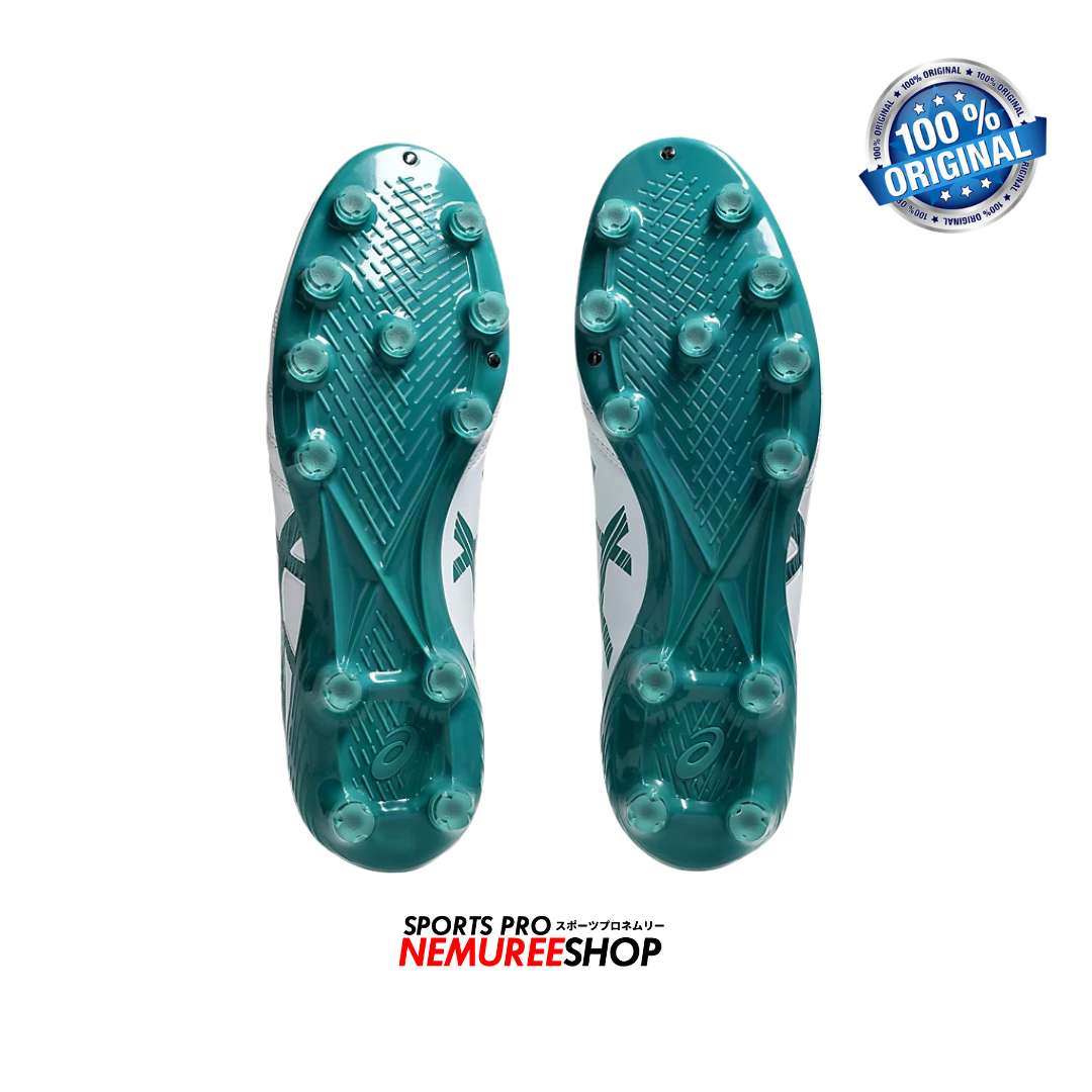 ASICS Football Shoes DS LIGHT X-FLY 5 (WHITE/RAINY LAKE) - Nemuree Shop - Online Sports Store