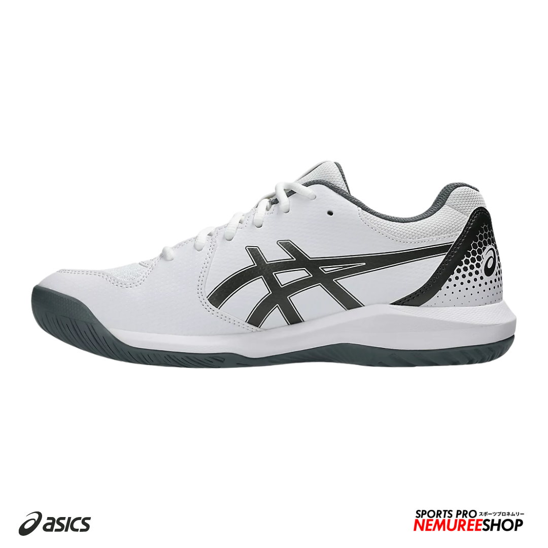 ASICS PickleBall Shoes GEL - DEDICATE 8 PICKLEBALL (WHITE/GUNMETAL)