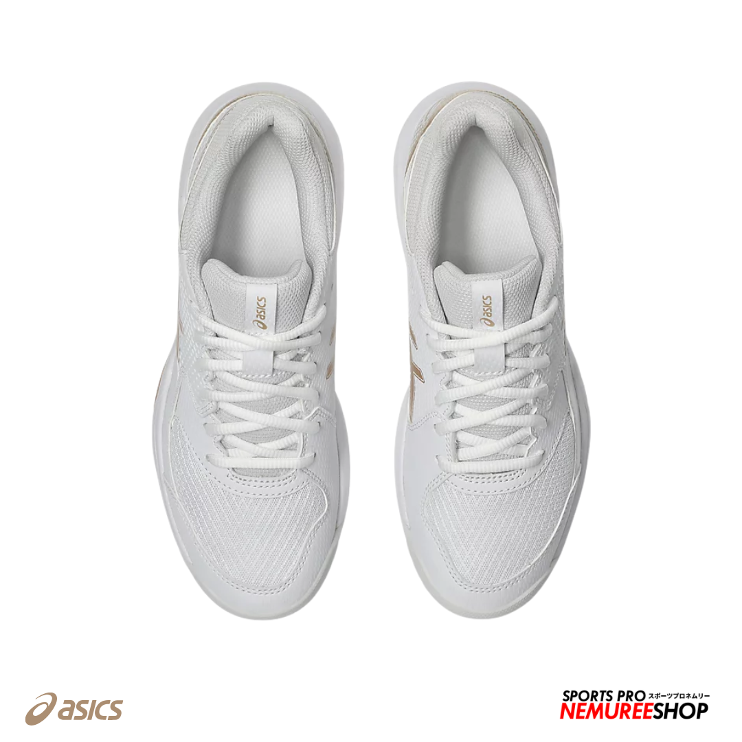 ASICS Women's Pickleball Shoes GEL - DEDICATE 8 PICKLEBALL (WHITE/CHAMPAGNE)