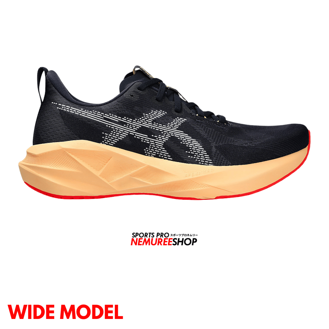 ASICS Running Shoes NOVABLAST 5 WIDE (MIDNIGHT / ORANGE GLOW) - Nemuree Shop - Online Sports Store