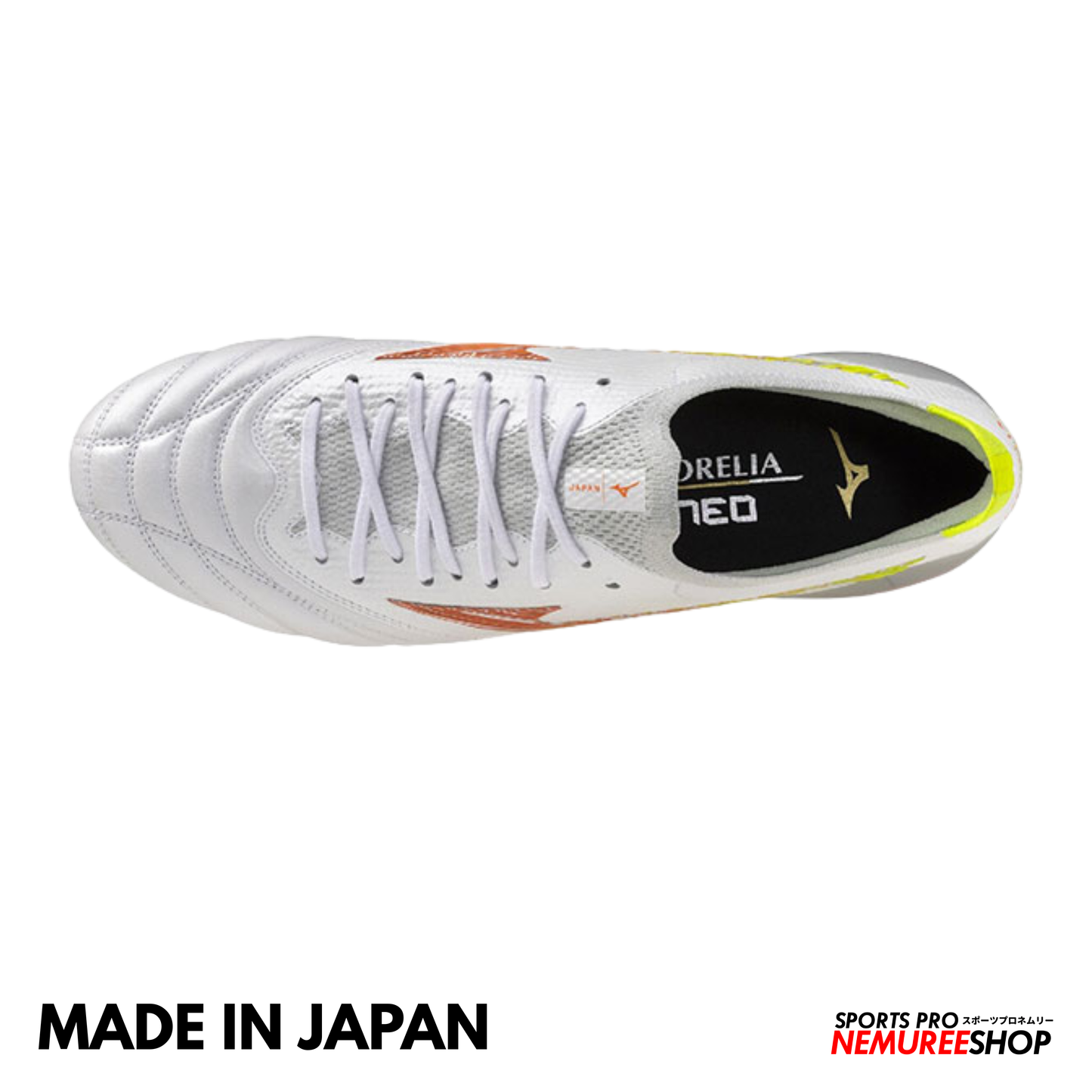 MIZUNO Football Shoes MORELIA NEO 5 BETA JAPAN (WHITE/LAVA ORANGE/EVENING PRIMROSE)