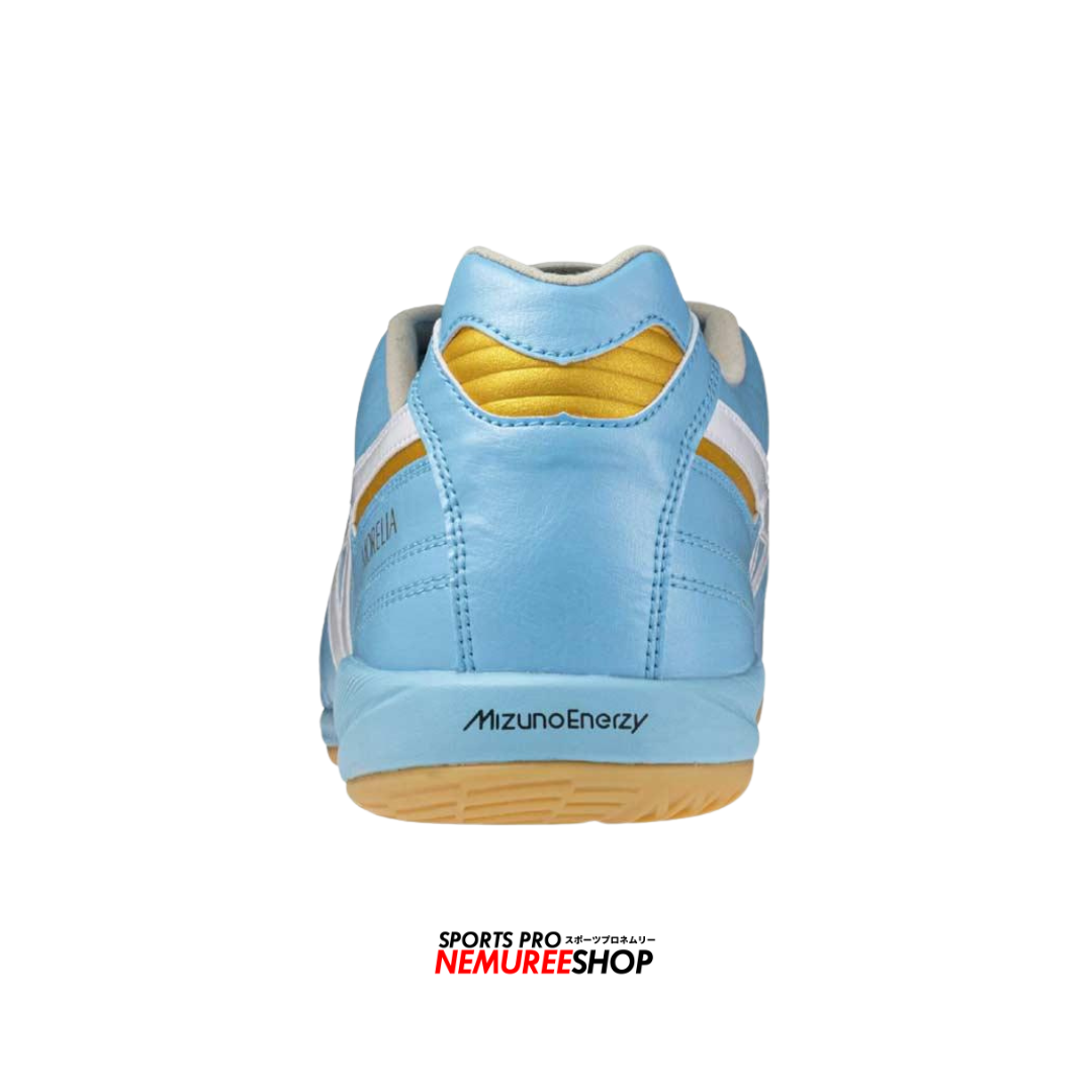 MIZUNO Futsal Shoes MORELIA SALA ELITE IN (CELESTE / WHITE / MP GOLD) - Nemuree Shop - Online Sports Store
