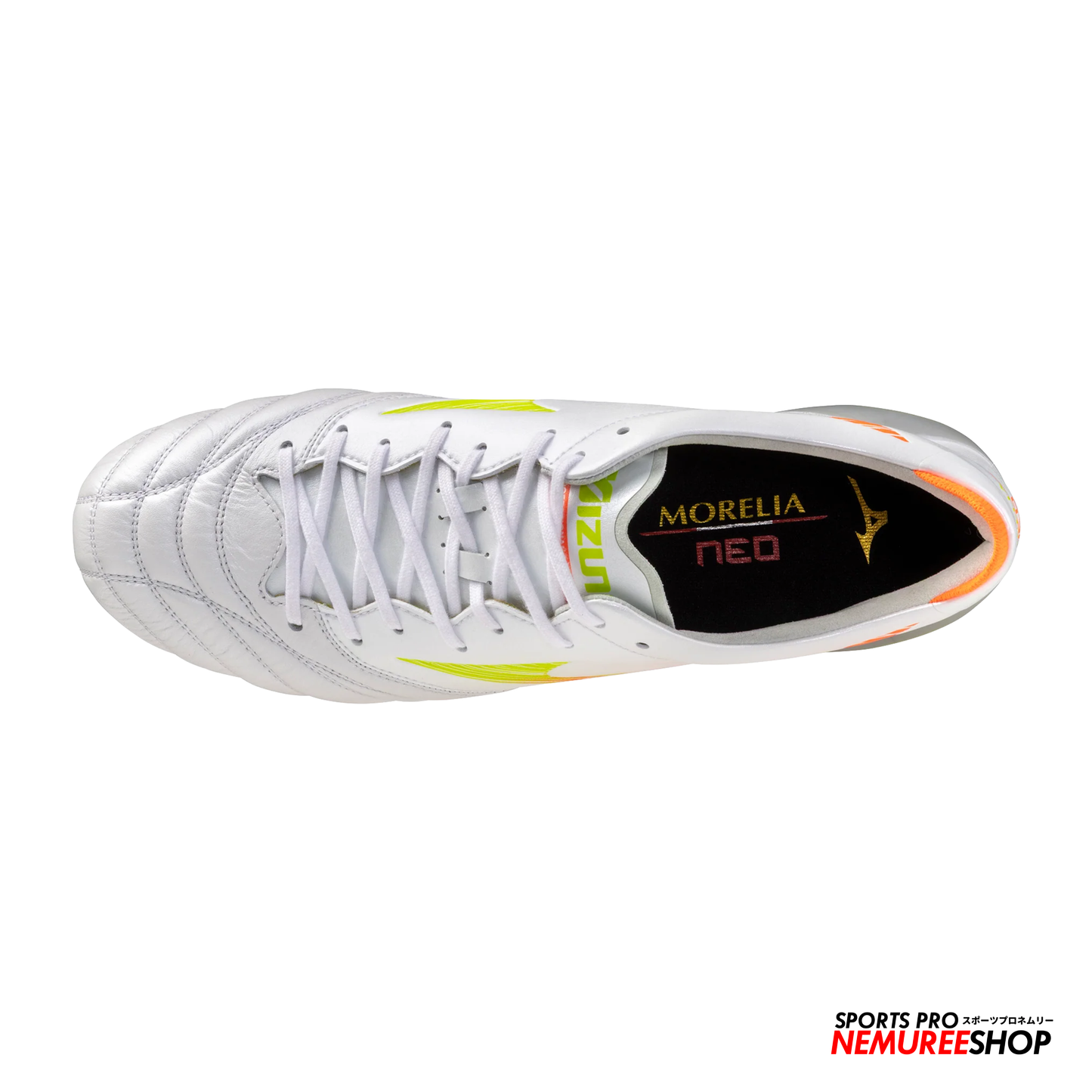 MIZUNO Football Shoes MORELIA NEO 5 ELITE (WHITE/EVENING PRIMROSE/LAVA ORANGE)