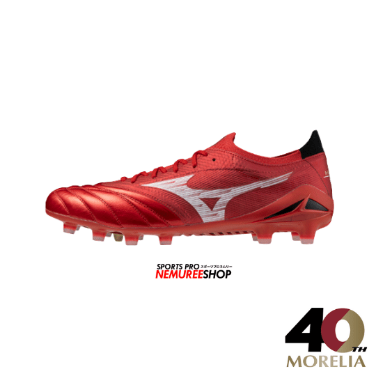 MIZUNO Football Shoes MORELIA NEO 4 BETA ELITE (MORELIA 40TH RED/WHITE/BLACK) - Nemuree Shop - Online Sports Store