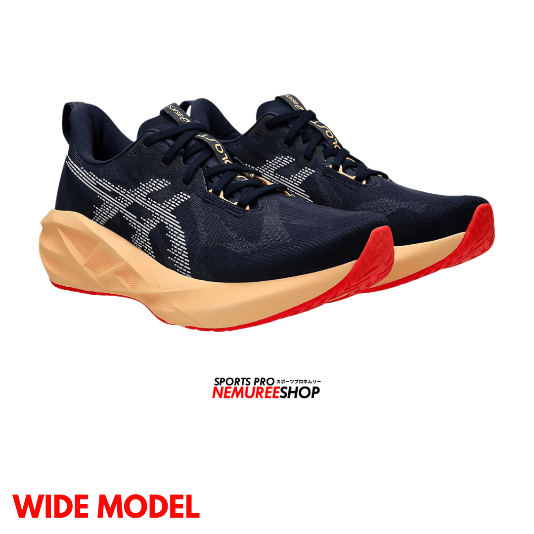 ASICS Running Shoes NOVABLAST 5 WIDE (MIDNIGHT / ORANGE GLOW) - Nemuree Shop - Online Sports Store