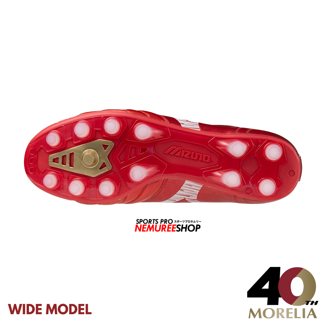 MIZUNO Football Shoes MONARCIDA NEO 3 WIDE ELITE (MORELIA 40TH RED / WHITE) - Nemuree Shop - Online Sports Store