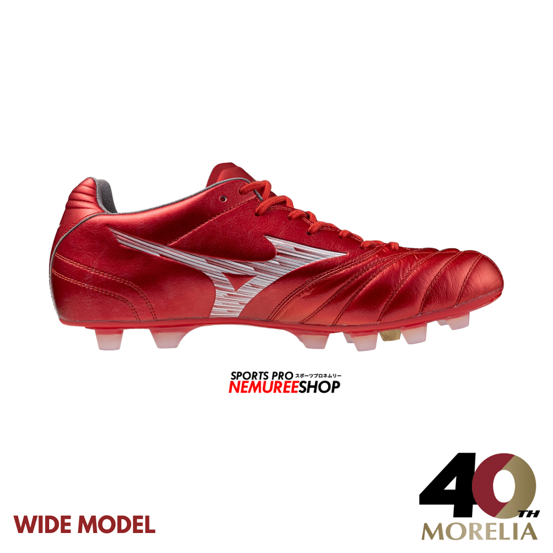 MIZUNO Football Shoes MONARCIDA NEO 3 WIDE ELITE (MORELIA 40TH RED / WHITE) - Nemuree Shop - Online Sports Store
