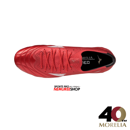 MIZUNO Football Shoes MORELIA NEO 4 BETA ELITE (MORELIA 40TH RED/WHITE/BLACK) - Nemuree Shop - Online Sports Store