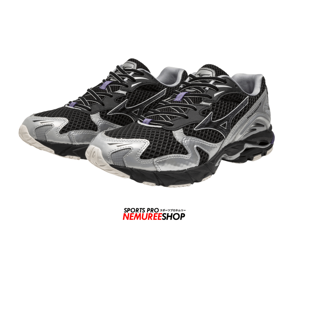 MIZUNO Sneakers WAVE RIDER 10 (BLACK / BLACK SAND / PURPLE HAZE) - Nemuree Shop - Online Sports Store