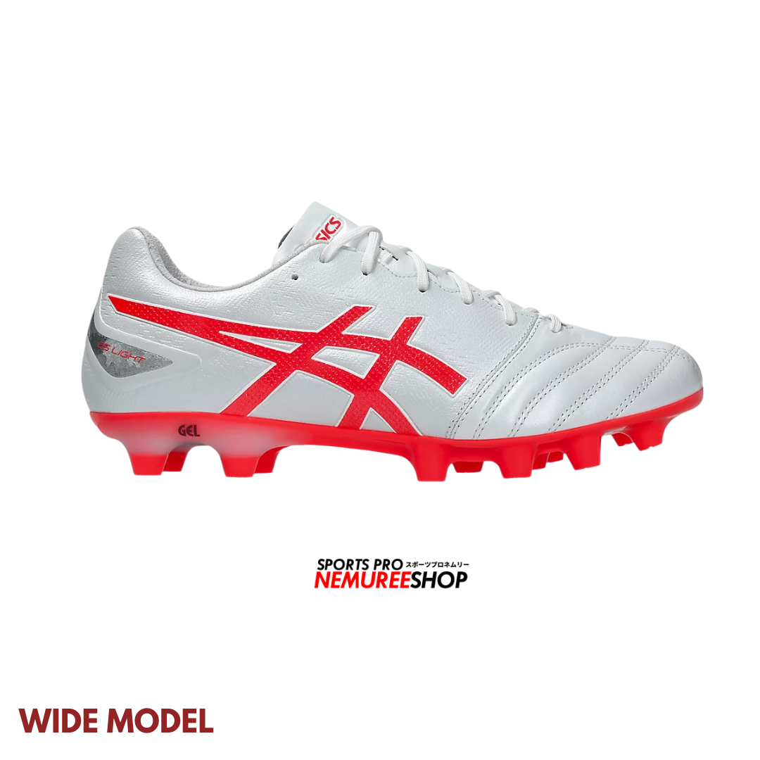ASICS Football Shoes DS LIGHT PRO WIDE (WHITE/FLASH RED) - Nemuree Shop - Online Sports Store