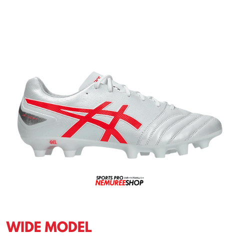 ASICS Football Shoes DS LIGHT ADVANCE WIDE (WHITE/FLASH RED) - Nemuree Shop - Online Sports Store