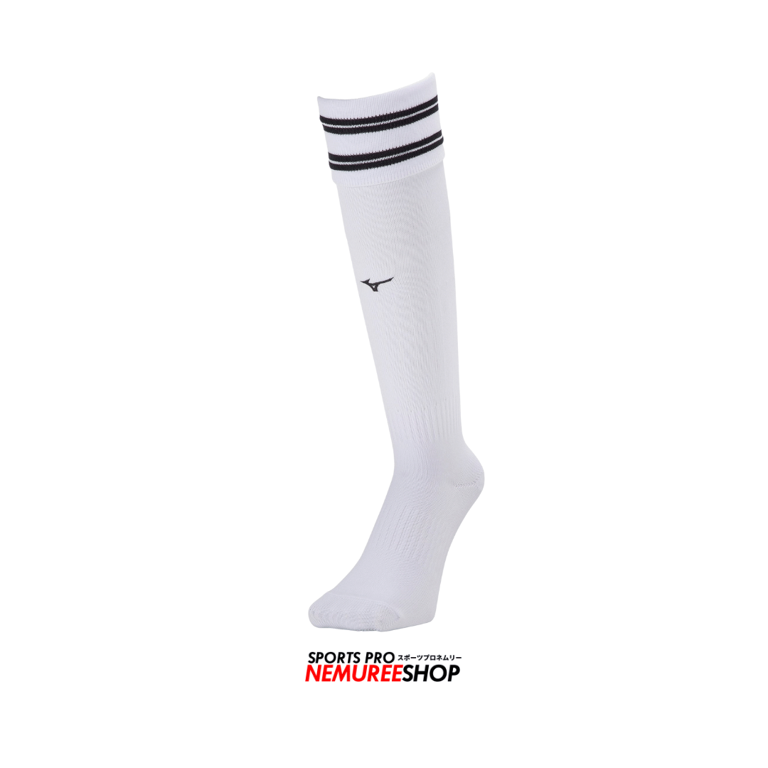 MIZUNO Accessories LINE SOCKS (WHITE/BLACK) - Nemuree Shop - Online Sports Store