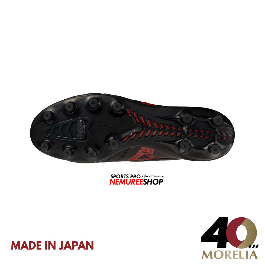 MIZUNO Football Shoes MORELIA NEO 4 JAPAN (BLACK / MORELIA 40TH RED) - Nemuree Shop - Online Sports Store