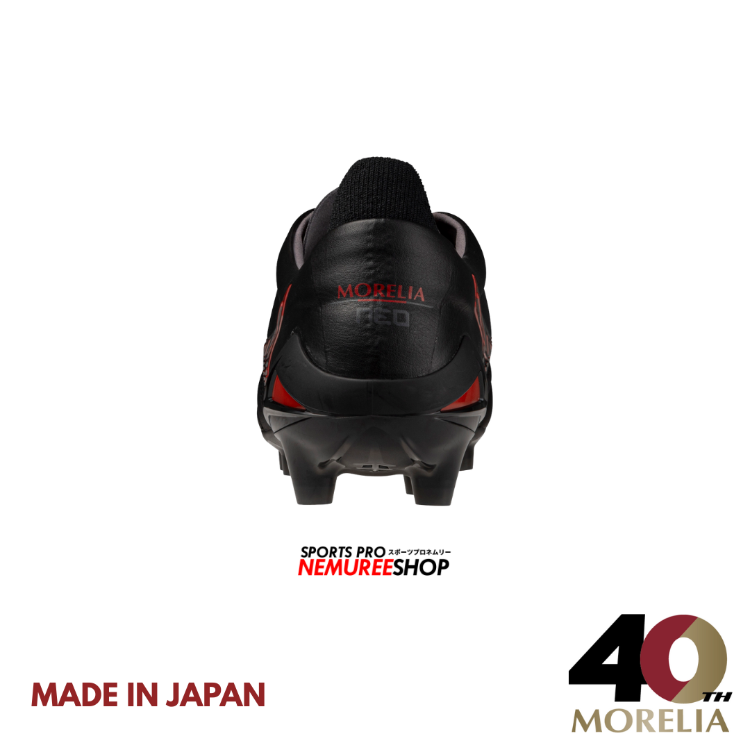 MIZUNO Football Shoes MORELIA NEO 4 JAPAN (BLACK / MORELIA 40TH RED) - Nemuree Shop - Online Sports Store