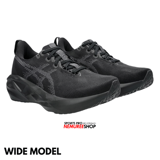 ASICS Running Shoes NOVABLAST 5 WIDE (BLACK/CARRIER GREY) - Nemuree Shop - Online Sports Store