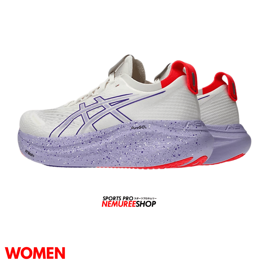 ASICS Running Shoes GEL-NIMBUS 27 TOKYO WOMEN (CREAM / EDO PURPLE) - Nemuree Shop - Online Sports Store