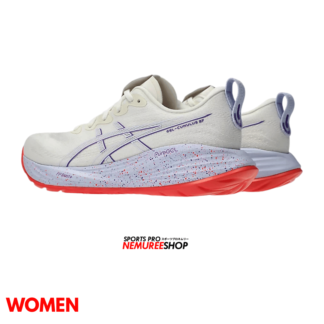 ASICS Running Shoes GEL-CUMULUS 27 TOKYO WOMEN  (CREAM / EDO PURPLE) - Nemuree Shop - Online Sports Store