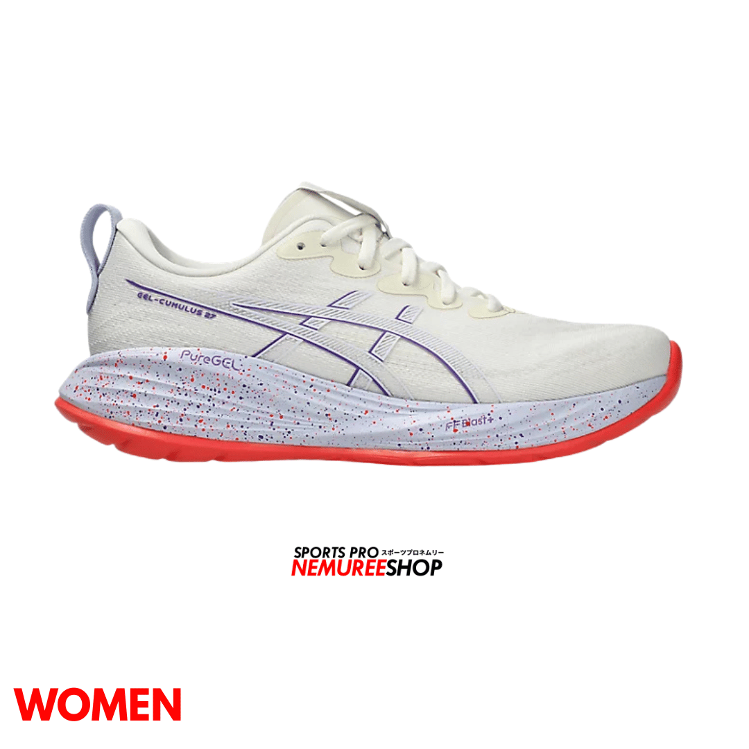 ASICS Running Shoes GEL-CUMULUS 27 TOKYO WOMEN  (CREAM / EDO PURPLE) - Nemuree Shop - Online Sports Store