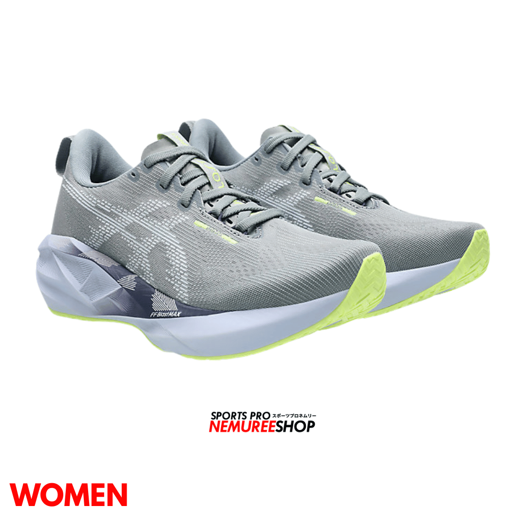 ASICS Women Running Shoes NOVABLAST 5 WOMEN (GRAVEL / BLUE FADE) - Nemuree Shop - Online Sports Store