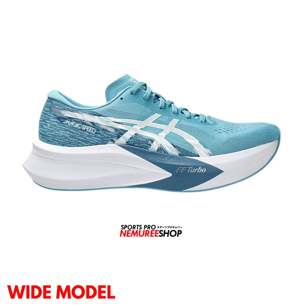 ASICS Running Shoes MAGIC SPEED 4 WIDE (STILLWATER / WHITE) - Nemuree Shop - Online Sports Store