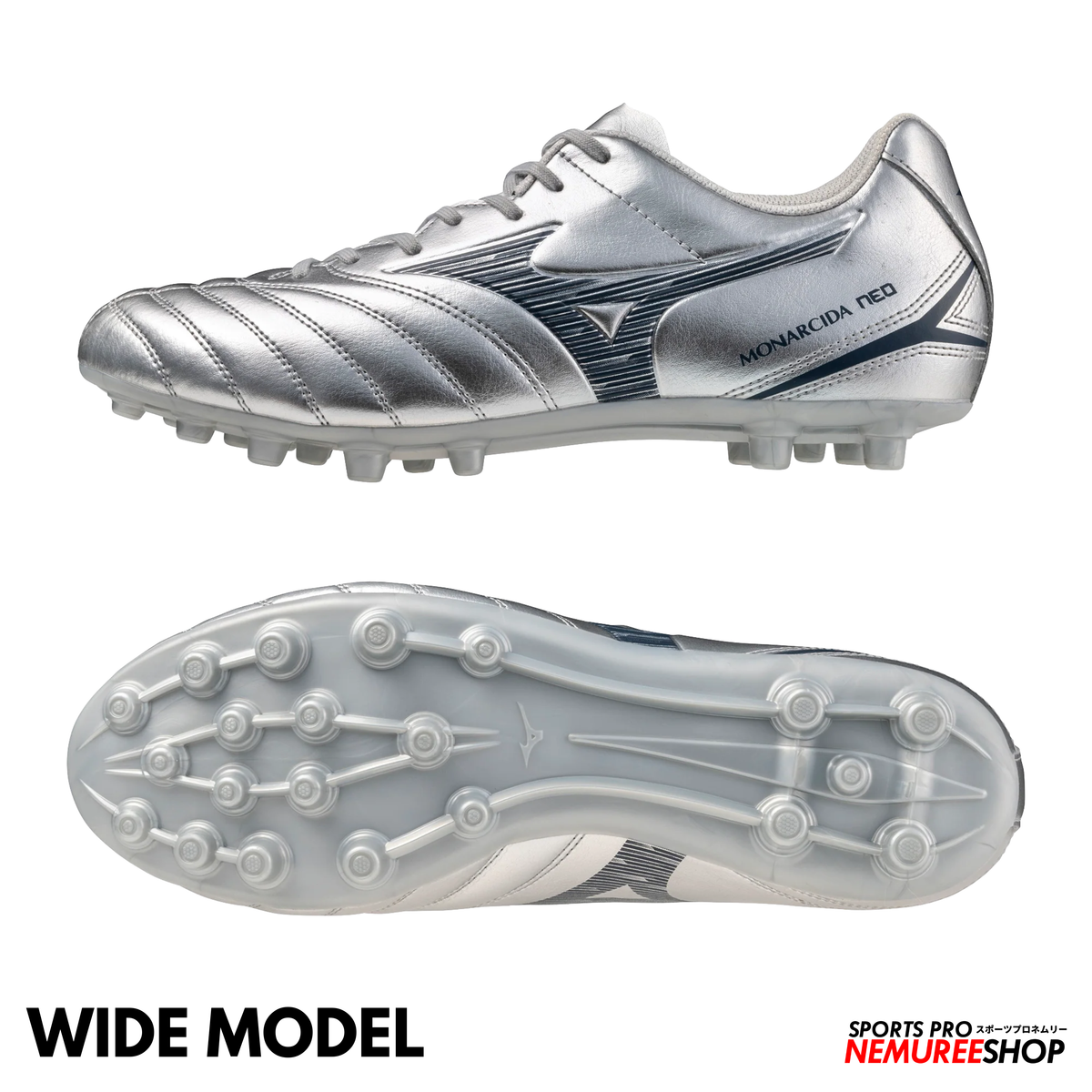 MIZUNO Football Shoes MONARCIDA NEO 3 SELECT AG (GALAXY SILVER/GOLD/8605C)
