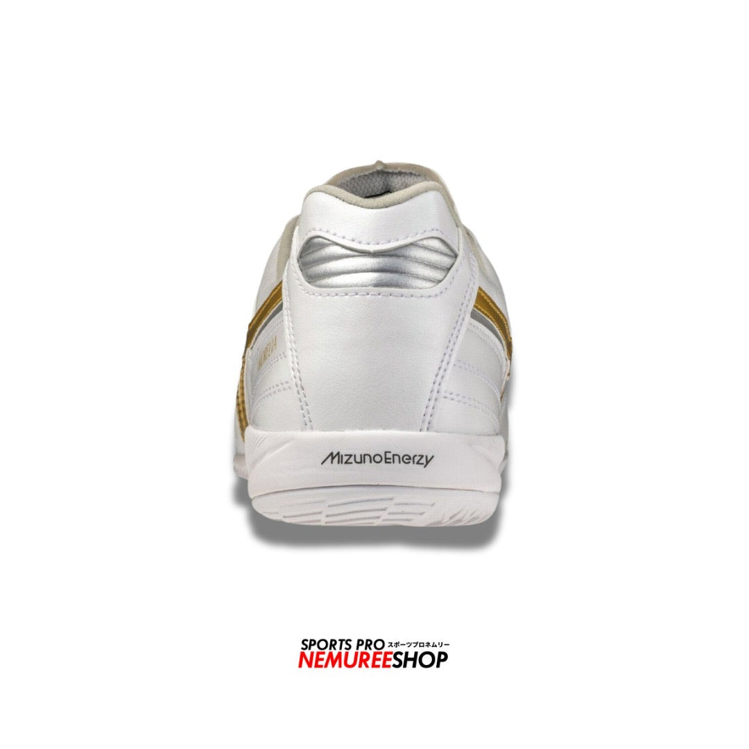 MIZUNO Futsal Shoes MORELIA SALA ELITE IN (WHITE / GOLD) - Nemuree Shop - Online Sports Store