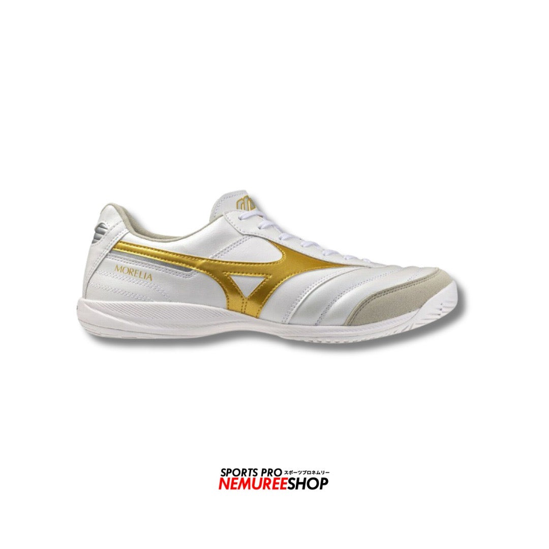 MIZUNO Futsal Shoes MORELIA SALA ELITE IN (WHITE / GOLD) - Nemuree Shop - Online Sports Store