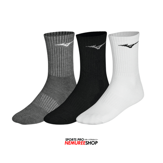 MIZUNO Accessories TRAINING 3P SOCKS (WHITE/BLACK/MELANGE) - Nemuree Shop - Online Sports Store