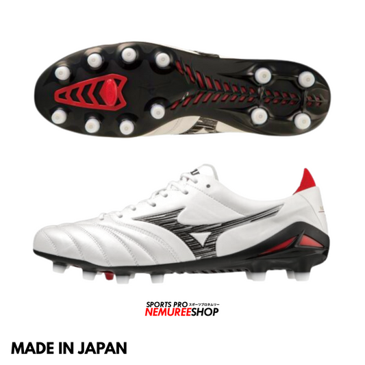 MIZUNO Football Shoes MORELIA NEO 4 JAPAN (WHITE/BLACK/CHINESE RED) - Nemuree Shop - Online Sports Store