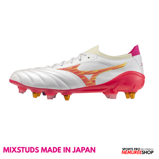 MIZUNO Football Shoes MORELIA NEO 4 BETA JAPAN MIX (WHITE/PINK TETRA/FUCHSIA PURPLE) - Nemuree Shop - Online Sports Store