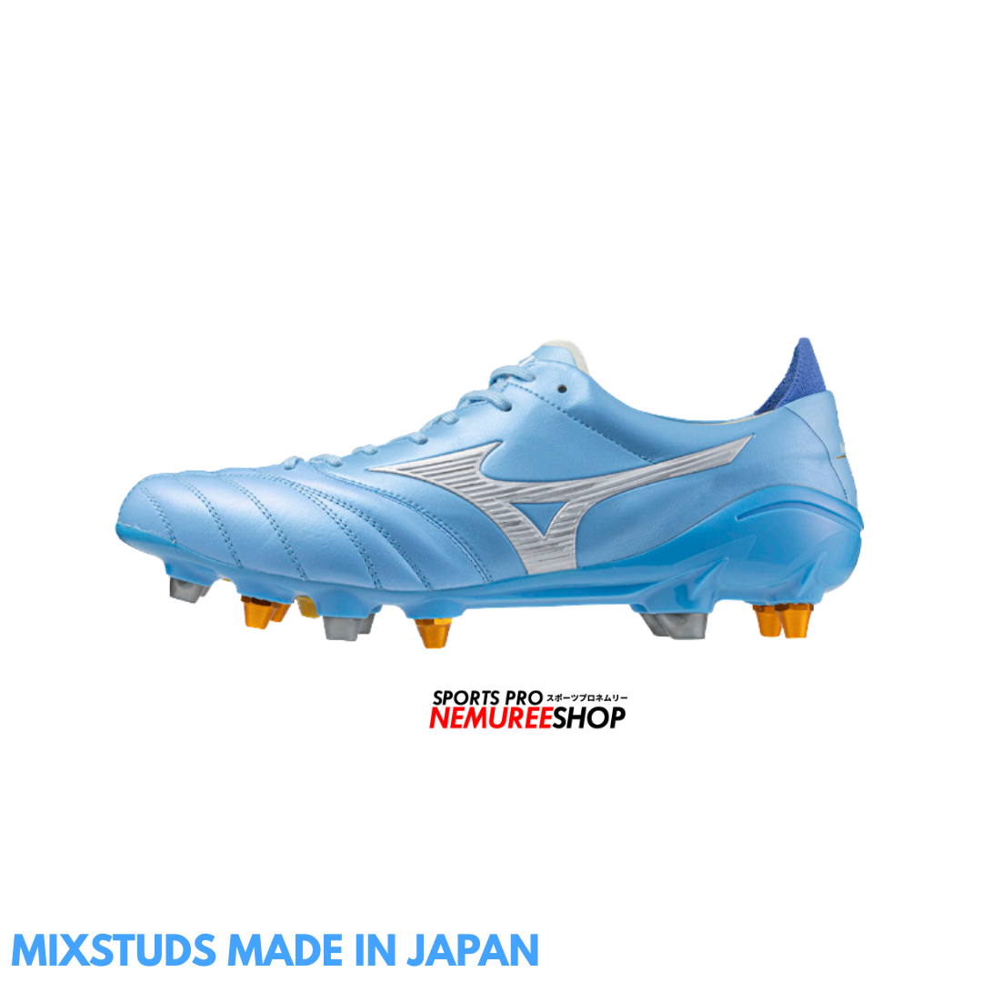 MIZUNO Football Shoes MORELIA NEO 4 JAPAN MIX (CELESTE / WHITE / ULTRAMARINE) - Nemuree Shop - Online Sports Store