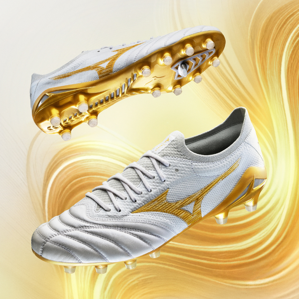 MIZUNO Football Shoes MORELIA NEO 4 BETA JAPAN (WHITE / GOLD)